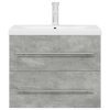 vidaXL 2dílný set koupelnového nábytku betonově šedý kompozitní dřevo