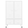 vidaXL Industriální šatní skříň bílá 67 x 35 x 107 cm ocel