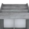 vidaXL Dětský regál na časopisy betonově šedý 71x30x114 cm kompozit