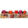 vidaXL 4místný modulární pouf patchwork textil