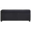 vidaXL Lavice s úložným prostorem 116 cm černá polyester