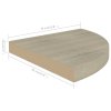 323927 vidaXL Floating Corner Shelves 4 pcs Oak 35x35x3,8 cm MDF