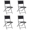 vidaXL Skládací zahradní židle 4 ks ocel a textilen