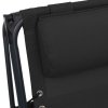 vidaXL Skládací zahradní křeslo textilen černé