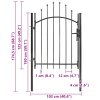 vidaXL Zahradní branka ocel 1 x 1,75 m černá
