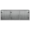 vidaXL Nástěnná skříňka se skleněnými dvířky šedá sonoma 102x37x35 cm
