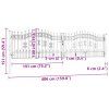 vidaXL Plotová branka KAMPEN s kopím nahoře černá 394,5 x 100 cm ocel