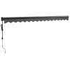 vidaXL Automatická zatahovací markýza antracitová 4,5 x 3 m