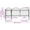 vidaXL Zahradní plotová brána s obloukem ocelová 2,25 x 4 m černá