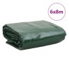 vidaXL Plachta zelená 6 x 8 m 650 g/m²