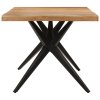 vidaXL Jídelní stůl černý 180 x 90 x 77 cm masivní akáciové dřevo