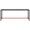 vidaXL Rám pracovního stolu matně černý a červený 210 x 50 x 79 cm kov