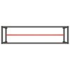 vidaXL Rám pracovního stolu matně černý a červený 210 x 50 x 79 cm kov