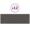 vidaXL Nástěnné panely 12 ks tmavě šedé 90 x 30 cm textil 3,24 m²