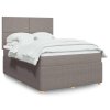 vidaXL Box spring postel s matrací taupe 140x190 cm textil