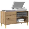 vidaXL Skříňka na LP desky dub artisan 84,5x38x48 cm kompozitní dřevo
