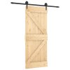 vidaXL Posuvné dveře s kováním 85 x 210 cm masivní borové dřevo