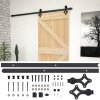 vidaXL Posuvné dveře se setem kování 90 x 210 cm masivní borové dřevo