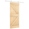 vidaXL Posuvné dveře s kováním 85 x 210 cm masivní borové dřevo