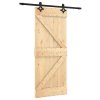 vidaXL Posuvné dveře s kováním 85 x 210 cm masivní borové dřevo