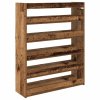vidaXL Botník old wood 80x25x100 kompozitní dřevo