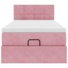 vidaXL Osmanský rám postele s matrací růžová 90x200cm samet