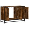 vidaXL Koupelnová skříňka pod umyvadlo kouřový dub 90x33x60cm kompozit