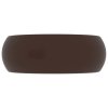 vidaXL Luxusní umyvadlo kulaté matné tmavě hnědé 40 x 15 cm keramické
