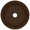 vidaXL Luxusní umyvadlo kulaté matné tmavě hnědé 40 x 15 cm keramické