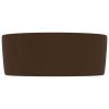 vidaXL Luxusní umyvadlo kulaté matné tmavě hnědé 40 x 15 cm keramické