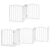 vidaXL Zábrana pro psy s dvířky skládací 15 panelů bílá 750 cm topol