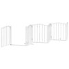 vidaXL Zábrana pro psy s dvířky skládací 12 panelů bílá 600 cm topol