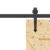 vidaXL Posuvné dveře s kováním 85 x 210 cm masivní borové dřevo