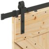 vidaXL Posuvné dveře s kováním 90 x 210 cm masivní borové dřevo