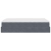 vidaXL Osmanský postel s matrací tmavě šedá 120x190 cm samet