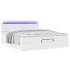 vidaXL Osmanský postel s matracemi&LED čistě bílý 180x200cm umělá kůže