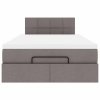 vidaXL Osmanský rám postele s matrací taupe 120x200cm textil