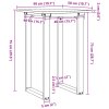 vidaXL Jídelní stůl s O rámem 50 x 50 x 75 cm borové dřevo a ocel