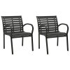 vidaXL Zahradní židle 2 ks ocel a WPC černé