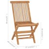 vidaXL Zahradní židle s modrými poduškami 2 ks masivní teak