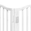 vidaXL Zábrana pro psy s dvířky skládací 12 panelů bílá 600 cm topol