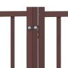 vidaXL Zábrana pro psy s dvířky skládací 4 panely hnědý dub 320 cm