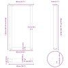 vidaXL Nohy barového stolu ve tvaru U, 2 ks, bílé, 40 x (90-91) cm, ocel