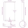 vidaXL Nohy barového stolu ve tvaru U, 2 ks, černé, 60 x (100-101) cm, ocel