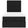 vidaXL Osmanský rám postele s matrací černá 90x190cm cm umělá kůže