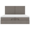 vidaXL Osmanský rám postele s matracíes taupe 200x200cm textil