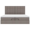 vidaXL Osmanský rám postele s matracíes taupe 200x200cm textil