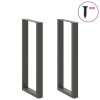 vidaXL Nohy barového stolu ve tvaru U 2 ks antracitové 40 x (100-101) cm ocelové
