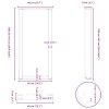 vidaXL Nohy barového stolu ve tvaru U 2 ks antracitové 40 x (100-101) cm ocelové