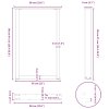 vidaXL Nohy barového stolu ve tvaru U, 2 ks, černé, 60 x (90-91) cm, ocel